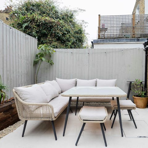 Enjoy alfresco dinners on the private terrace