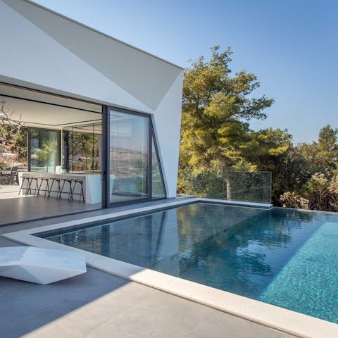 Cool off on hot afternoons with a dip in one of two private pools