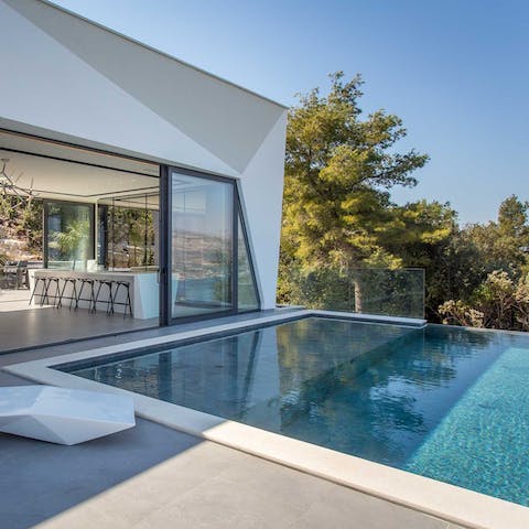 Cool off on hot afternoons with a dip in one of two private pools