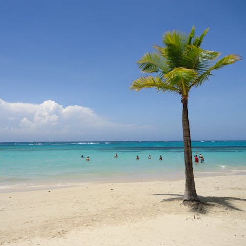 Feel your troubles float away in the clear waters of the Caribbean Sea