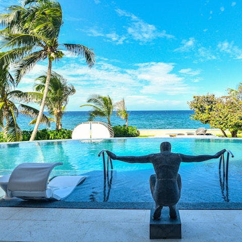 Soak up the sun from the private pool's sun loungers