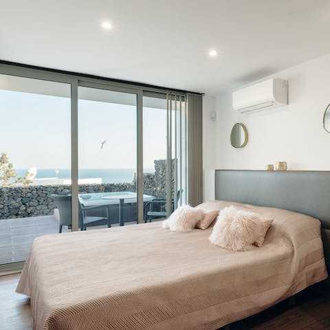 Wake up each morning to the sight of the sea