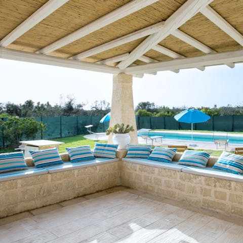 Share a few drinks in the evening on the patio