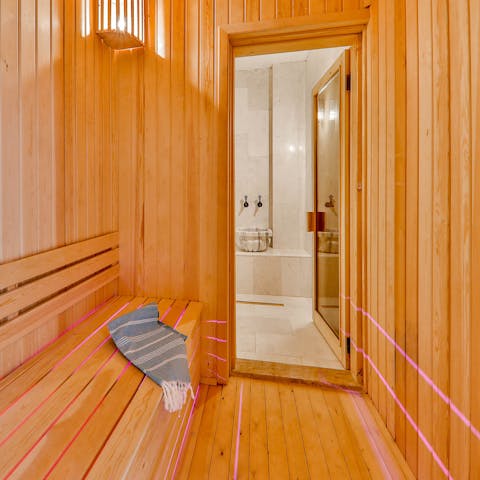 Relax in the sauna