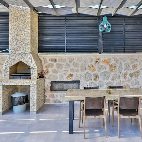 Cook a meal on the barbecue and dine al fresco