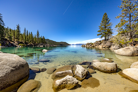 Discover Lake Tahoe's crystal-clear shoreline, right at Glenbrook's edge