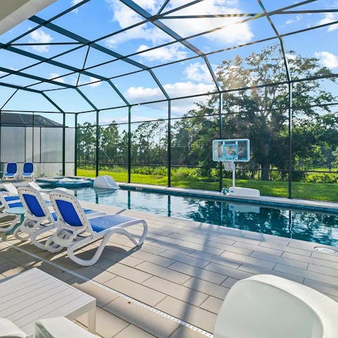 Feel refreshed after a leisurely swim in the private pool