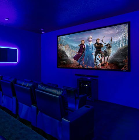 Get the popcorn and gather for movie night in the home theatre