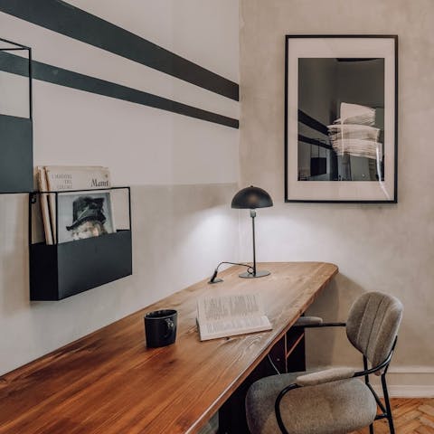 Feel productive in the home office or at the desks in the bedroom