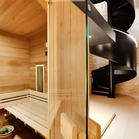 Soak in the sauna after a long day