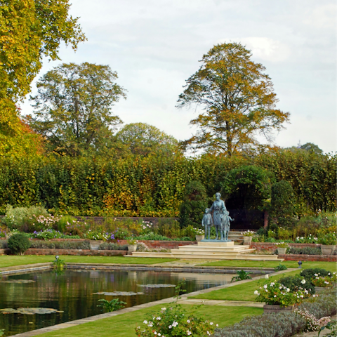 Stroll to Kensington Palace Gardens, a ten-minute walk away