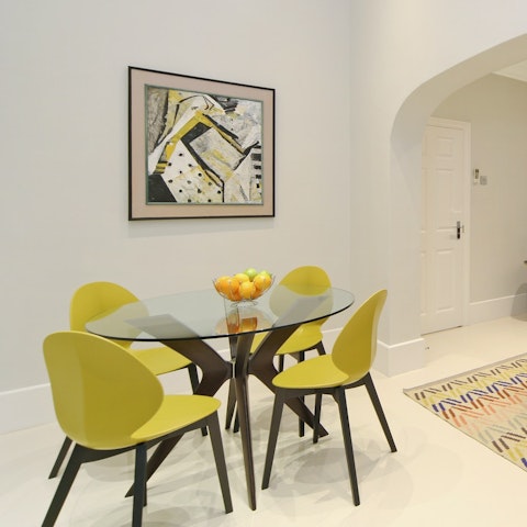 Relax over dinner in the open plan living area