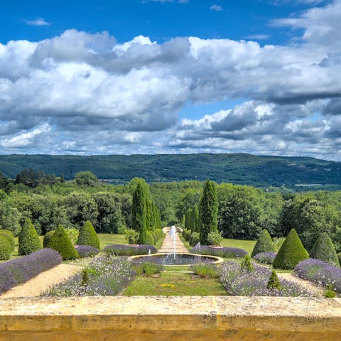 Take in the incredible scenery from the upper terrace