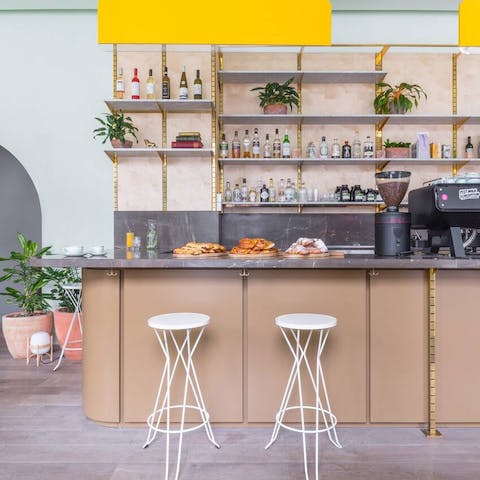 Make some friends at the in-house café