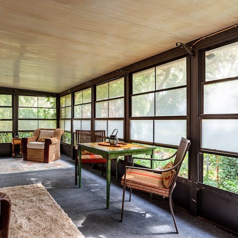 Chill out in the sunroom with a good book