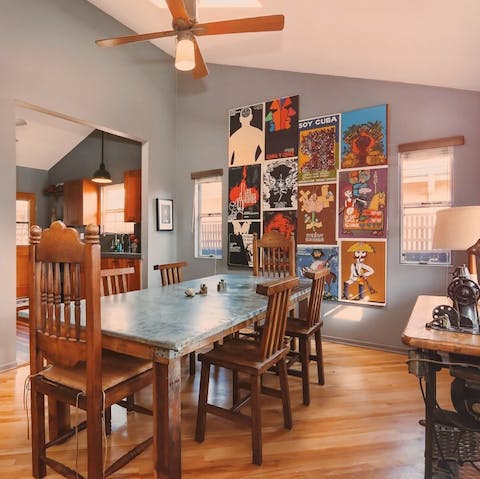 Feast in the Bohemian-inspired dining room