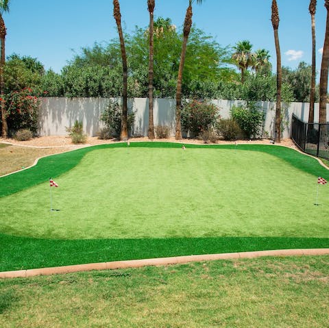 Enjoy a round of mini-golf at the on-site pitch and put course