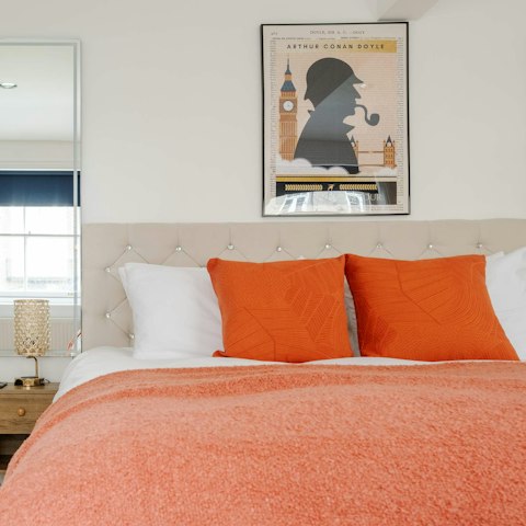 Sink into the sumptuous bed after a day of London sightseeing