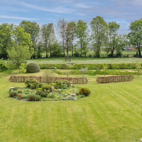 Admire the beautiful gardens