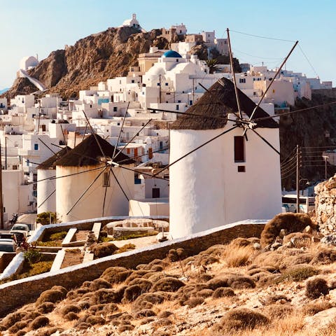 Explore the mountain-top capital Chora – it's fifteen minutes from the villa