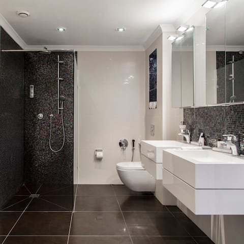 Pamper yourself in the spa-like bathrooms