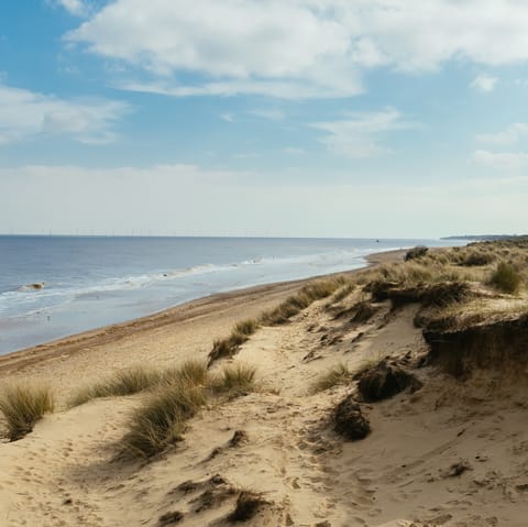 Marvel at the wildlife at Blakeney National Nature Reserve and Blakeney Point – around a ten-minute drive away