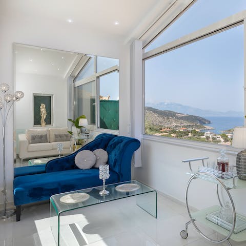 Admire incredible ocean views as you recline on the chaise