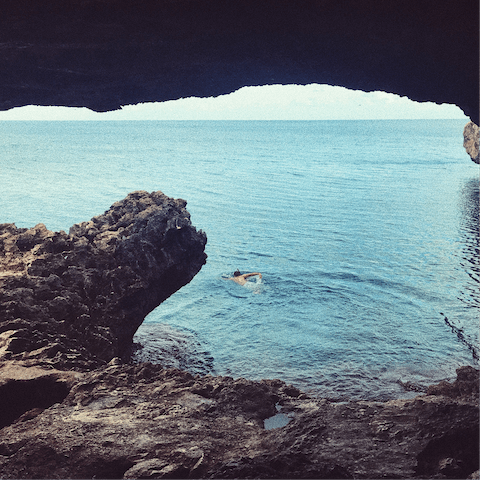 Grab your towel and head to the beach – it's only a five-minute walk away