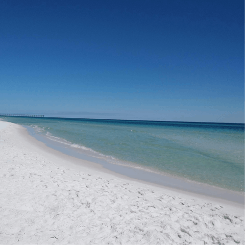 Stroll to Double Six beach, fifteen minutes away