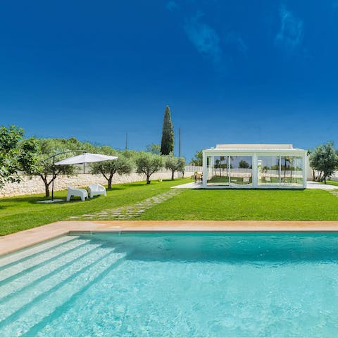Cool off from the Puglian sun in the private pool