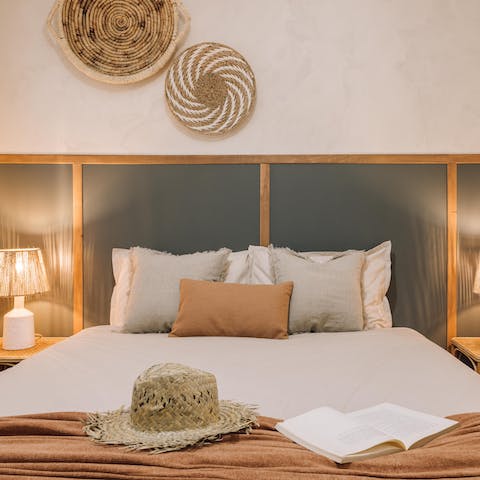 Get a sound sleep in the big, bijou bed