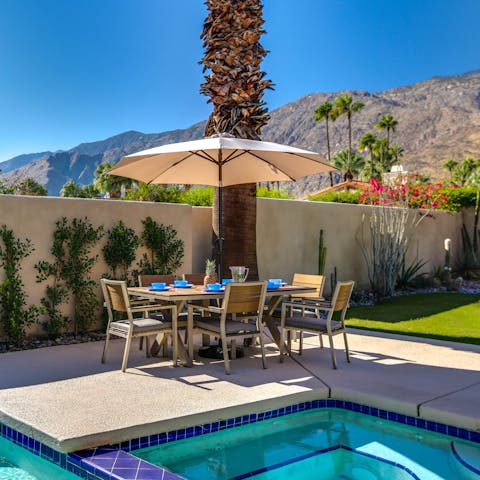 Dine alfresco night and day