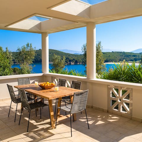 Gather for celebratory drinks and barbecue meals as the sun sets