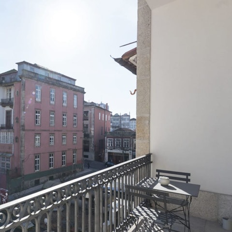 Enjoy your morning coffee out on the balcony