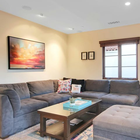 Spend lazy mornings spread out on the sofa before a day exploring