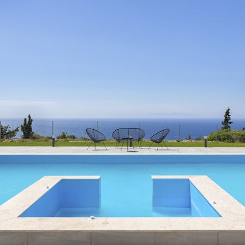 Cool off in the private pool
