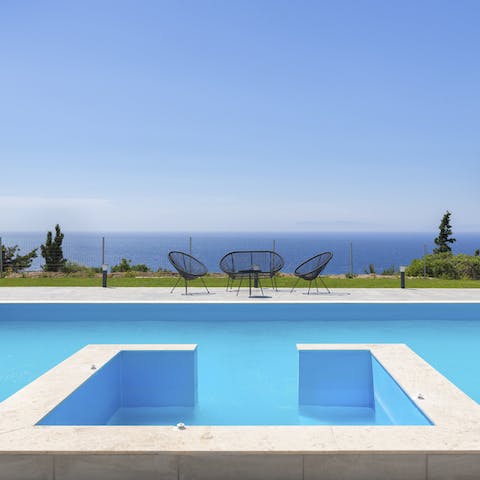 Cool off in the private pool