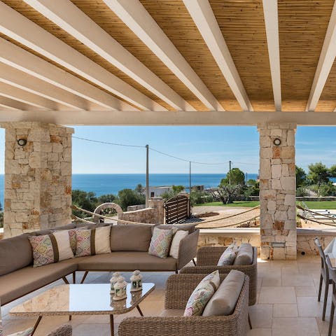 Savour the sea views while relaxing on the terrace