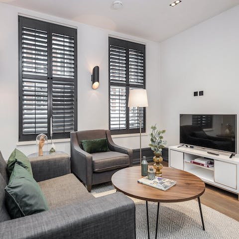 Make it a movie night in the cosy living room