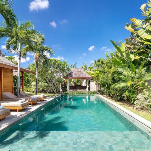 Do some laps or soak up the sun by the private pool
