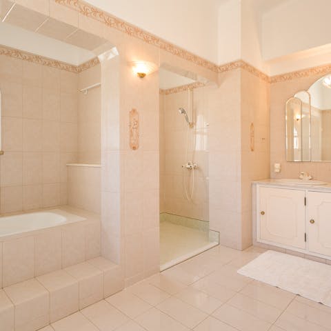 Pamper yourself in the regal bathrooms