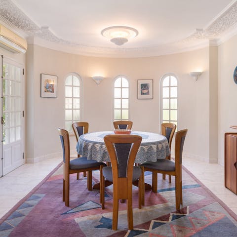 Admire the home's unique style