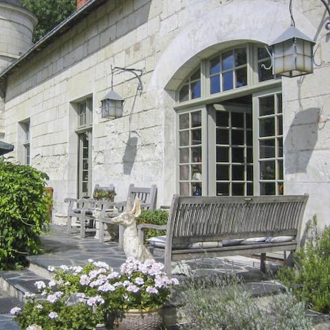 Take in the views over the 5 acre walled gardens