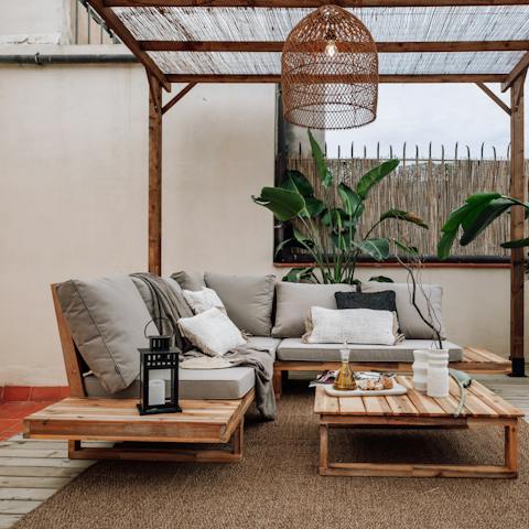 Sip Sangria at the private terrace lounge area