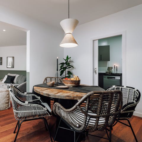 Serve up Spanish-inspired meals at the dining area