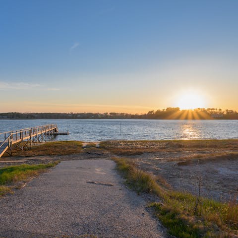 Catch some amazing sunset views over the water