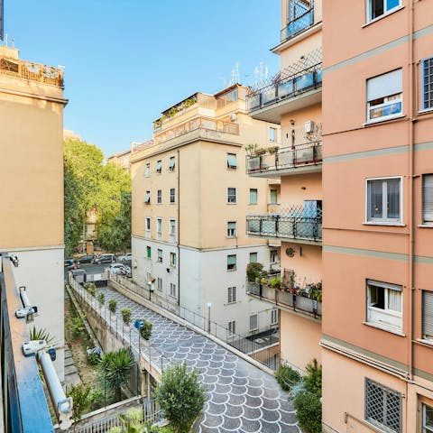 Sip your morning coffee from the private balcony
