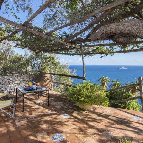 Absorb spectacular sea views on one of the many terraces