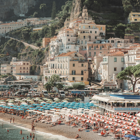 Drive twenty-five minutes along the coast to Amalfi