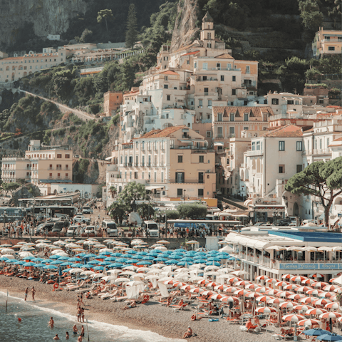 Drive twenty-five minutes along the coast to Amalfi